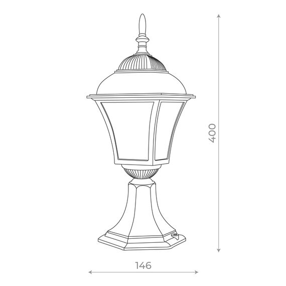 SL082.205.01 Светильник уличный наземный ST-Luce Бронза/Бронза, Прозрачный E27 1*60W DOMENICO, изображение 10