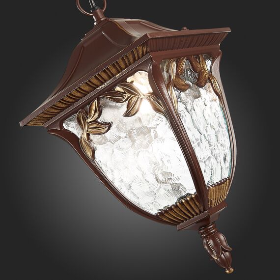 SL083.703.01 Светильник уличный подвесной ST-Luce Кофейный/Кофейный, Прозрачный E27 1*60W CHIANI, изображение 8
