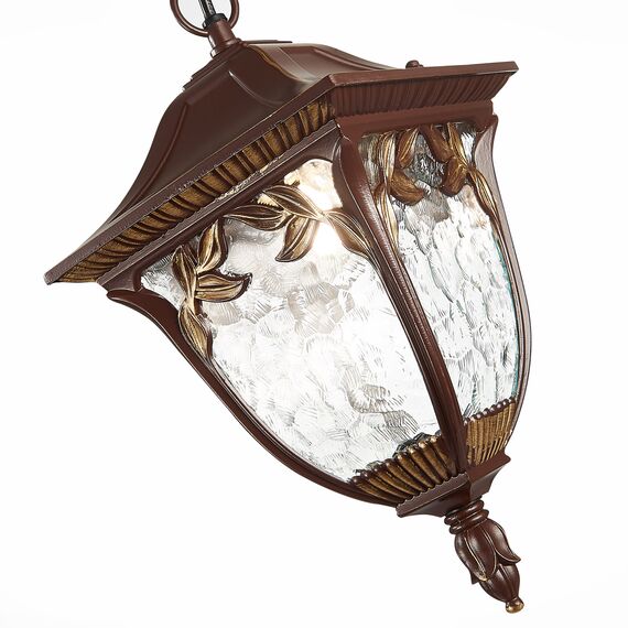 SL083.703.01 Светильник уличный подвесной ST-Luce Кофейный/Кофейный, Прозрачный E27 1*60W CHIANI, изображение 9