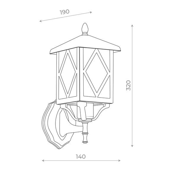 SL084.401.01 Светильник уличный настенный ST-Luce Черный/Черный, Прозрачный E27 1*60W LORNE, изображение 10