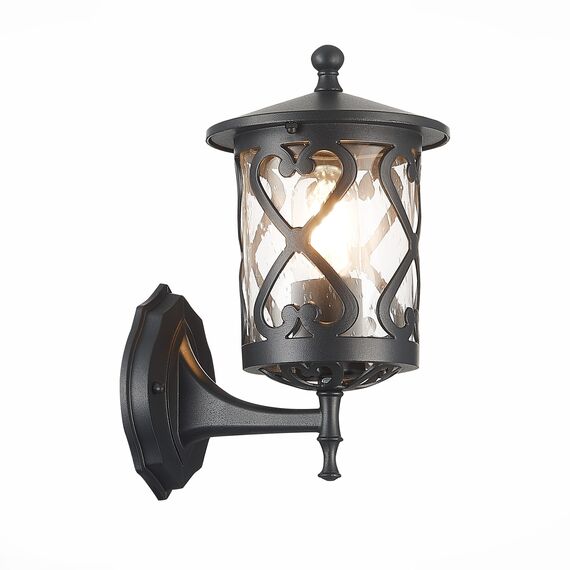 SL085.401.01 Светильник уличный настенный ST-Luce Черный/Черный, Прозрачный E27 1*60W LORNE, изображение 9