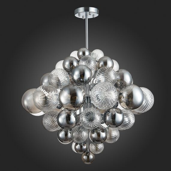 SL1124.103.29 Люстра подвесная ST-Luce Хром/Дымчатый, Прозрачный G9 29*5W 4000K VINETTO, изображение 5