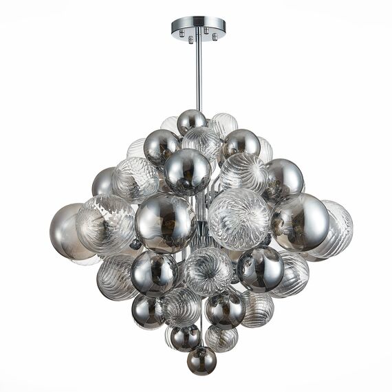 SL1124.103.29 Люстра подвесная ST-Luce Хром/Дымчатый, Прозрачный G9 29*5W 4000K VINETTO, изображение 6