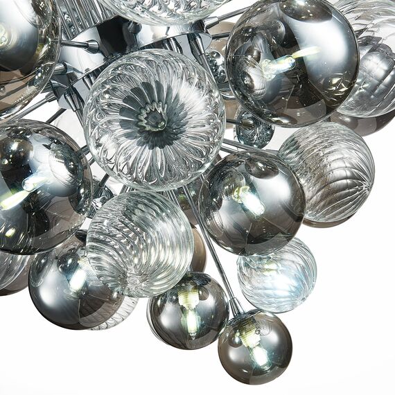 SL1124.103.29 Люстра подвесная ST-Luce Хром/Дымчатый, Прозрачный G9 29*5W 4000K VINETTO, изображение 9