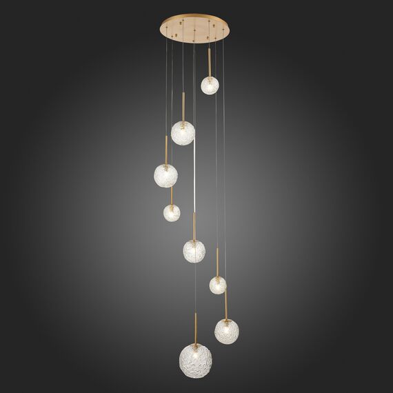 SL1152.203.08 Светильник подвесной ST-Luce Золотистый/Прозрачный G9 LED 8*5W ARCOBALINO, изображение 8