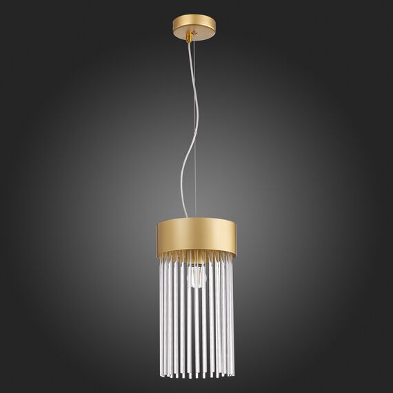 SL1225.203.01 Светильник подвесной ST-Luce Золотистый/Золотистый, Прозрачный E27 1*60W CONTATTO, изображение 5