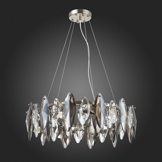 SL1227.103.08 Люстра подвесная ST-Luce Никель/Прозрачный E14 8*40W ANCONA, изображение 5