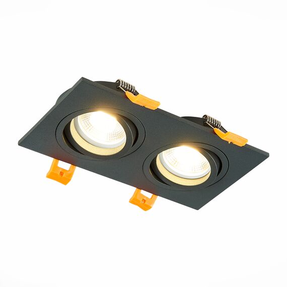 ST251.408.02 Св-к встр. Черный GU10 2*50W  IP20 L170xW92xH27 220V Без ламп Встраиваемые светильники, изображение 3