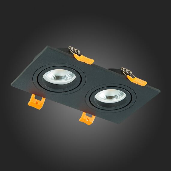 ST251.408.02 Св-к встр. Черный GU10 2*50W  IP20 L170xW92xH27 220V Без ламп Встраиваемые светильники, изображение 5