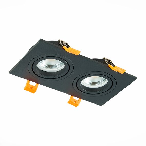 ST251.408.02 Св-к встр. Черный GU10 2*50W  IP20 L170xW92xH27 220V Без ламп Встраиваемые светильники, изображение 6