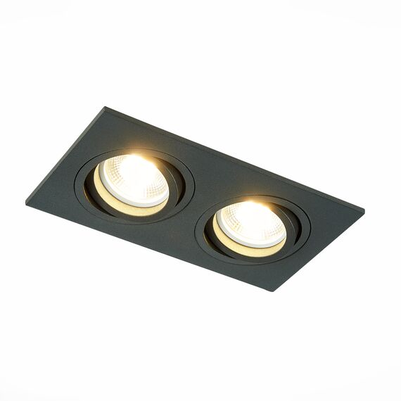 ST251.408.02 Св-к встр. Черный GU10 2*50W  IP20 L170xW92xH27 220V Без ламп Встраиваемые светильники, изображение 9