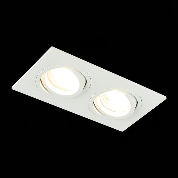 ST251.508.02 Св-к встр. Белый GU10 2*50W  IP20 L170xW92xH27 220V Без ламп Встраиваемые светильники, изображение 7