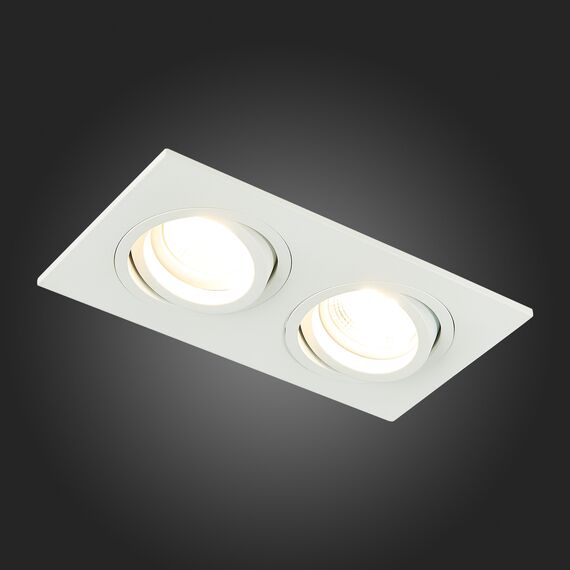 ST251.508.02 Св-к встр. Белый GU10 2*50W  IP20 L170xW92xH27 220V Без ламп Встраиваемые светильники, изображение 8