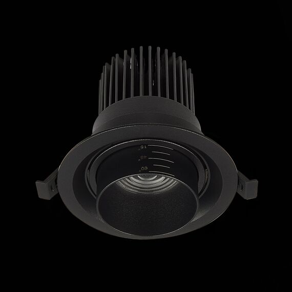 ST701.448.12 Св-к встр. Zoom Черный LED 1*12W 4000K 960Lm Ra90 15°-60° IP20 D115xH95 170-240V Встраиваемые светильники, изображение 7