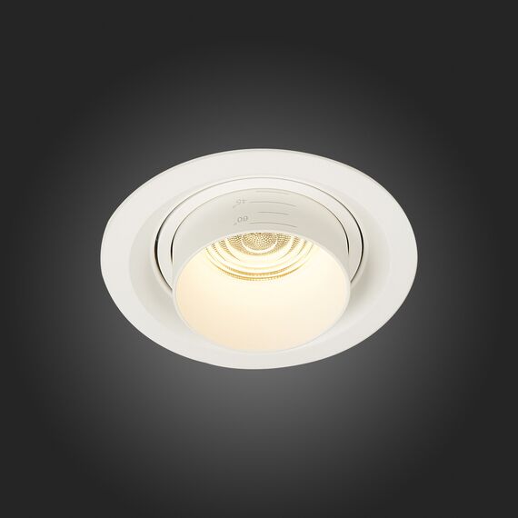 ST701.538.12 Св-к встр. Zoom Белый LED 1*12W 3000K 960Lm Ra90 15°-60° IP20 D115xH95 170-240V Встраиваемые светильники, изображение 2