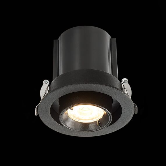 ST702.338.12 Св-к встр. Черный LED 1*12W 3000K 900Lm Ra80 24° IP20 D90xH92 180-240V Встраиваемые светильники, изображение 4
