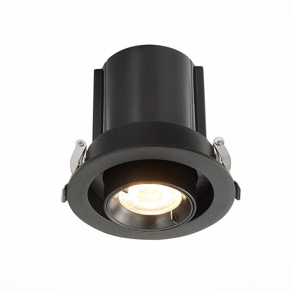ST702.338.12 Св-к встр. Черный LED 1*12W 3000K 900Lm Ra80 24° IP20 D90xH92 180-240V Встраиваемые светильники, изображение 6