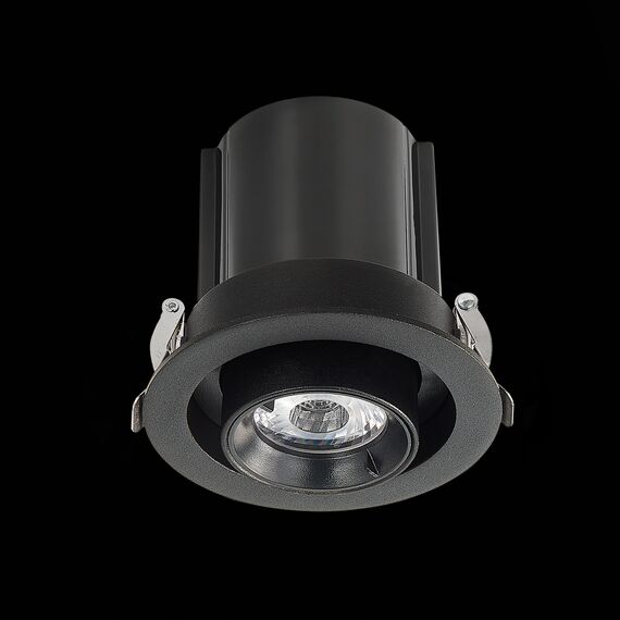 ST702.338.12 Св-к встр. Черный LED 1*12W 3000K 900Lm Ra80 24° IP20 D90xH92 180-240V Встраиваемые светильники, изображение 7