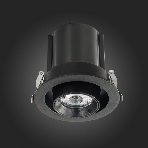 ST702.338.12 Св-к встр. Черный LED 1*12W 3000K 900Lm Ra80 24° IP20 D90xH92 180-240V Встраиваемые светильники, изображение 8