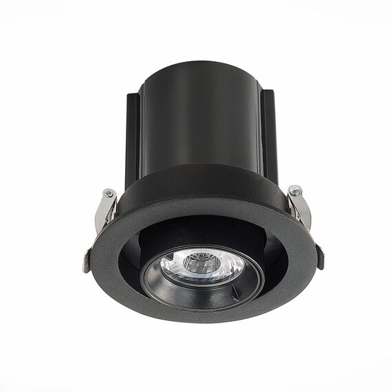 ST702.338.12 Св-к встр. Черный LED 1*12W 3000K 900Lm Ra80 24° IP20 D90xH92 180-240V Встраиваемые светильники, изображение 9