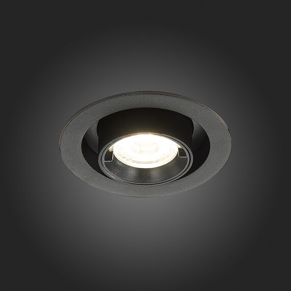 ST702.348.12 Св-к встр. Черный LED 1*12W 4000K 900Lm Ra80 24° IP20 D90xH92 180-240V Встраиваемые светильники, изображение 2