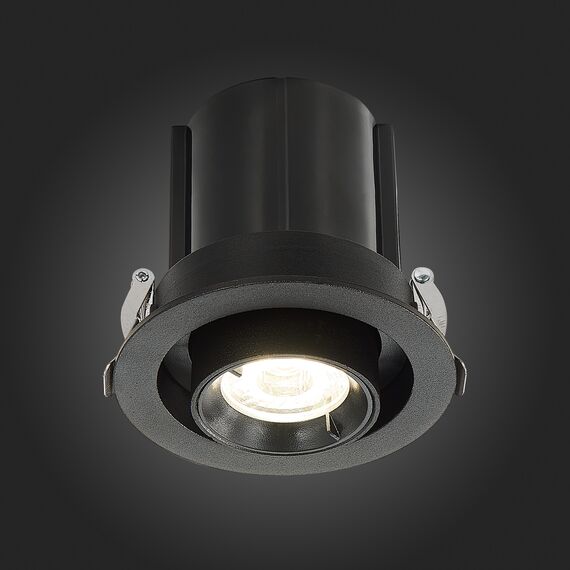 ST702.348.12 Св-к встр. Черный LED 1*12W 4000K 900Lm Ra80 24° IP20 D90xH92 180-240V Встраиваемые светильники, изображение 5
