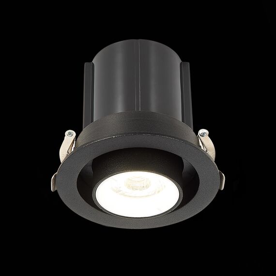 ST702.438.12 Св-к встр. Черный LED 1*12W 3000K 900Lm Ra80 24° IP20 D90xH92 180-240V Встраиваемые светильники, изображение 4