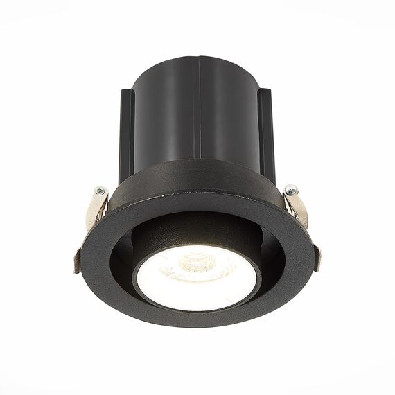 ST702.438.12 Св-к встр. Черный LED 1*12W 3000K 900Lm Ra80 24° IP20 D90xH92 180-240V Встраиваемые светильники, изображение 6