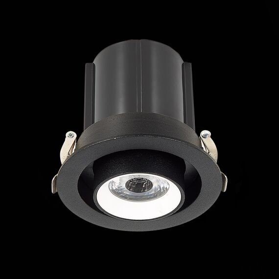 ST702.438.12 Св-к встр. Черный LED 1*12W 3000K 900Lm Ra80 24° IP20 D90xH92 180-240V Встраиваемые светильники, изображение 7