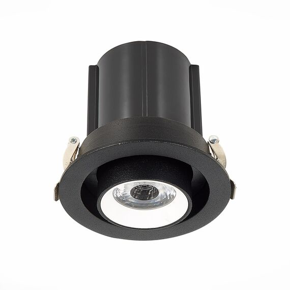ST702.438.12 Св-к встр. Черный LED 1*12W 3000K 900Lm Ra80 24° IP20 D90xH92 180-240V Встраиваемые светильники, изображение 9