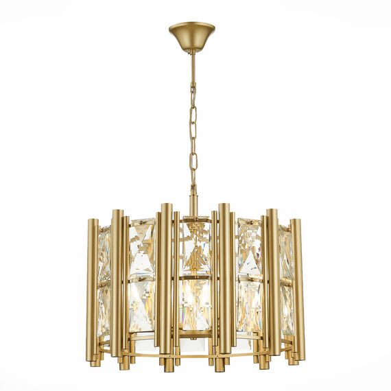 SL1623.203.06 Люстра подвесная ST-Luce шампань/шампань, прозрачный E14 6*40W CORSIA, изображение 3