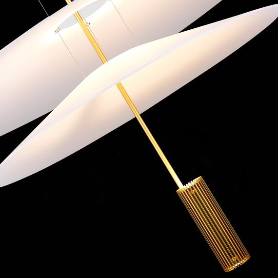 SL6101.223.01 Люстра подвесная ST-Luce Золотистый/Белый LED 1*15W 3000K ISOLA, изображение 7