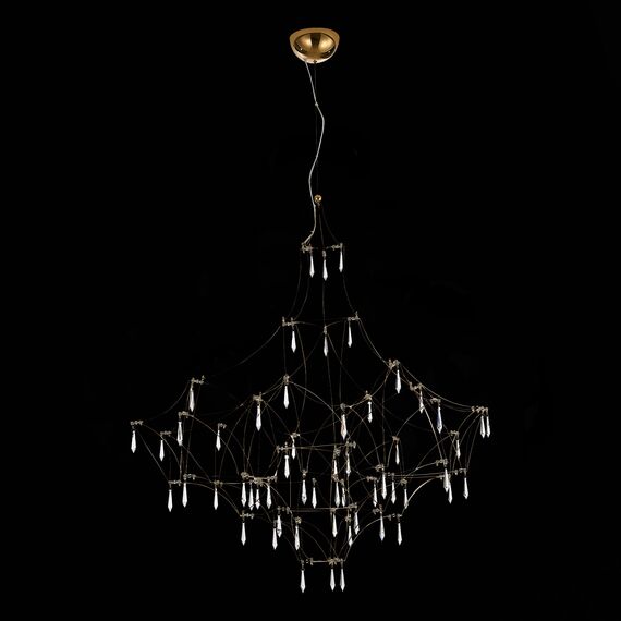 SL797.203.114 Люстра подвесная ST-Luce Золотистый, Прозрачный LED 114*0,45W 3000K GRAVETTA, изображение 4