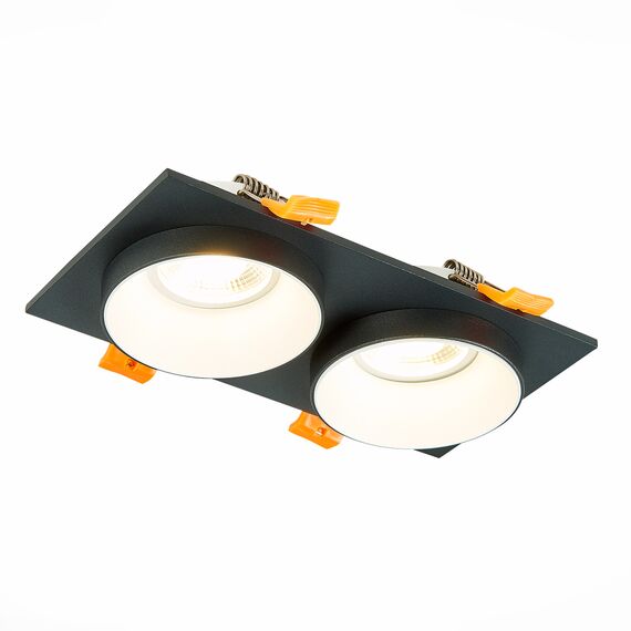 ST206.428.02 Св-к встр. Черный GU10 2*50W  IP20 L175xW92xH38 220V Без ламп Встраиваемые светильники, изображение 3