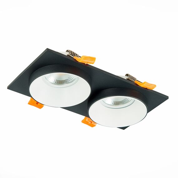 ST206.428.02 Св-к встр. Черный GU10 2*50W  IP20 L175xW92xH38 220V Без ламп Встраиваемые светильники, изображение 6