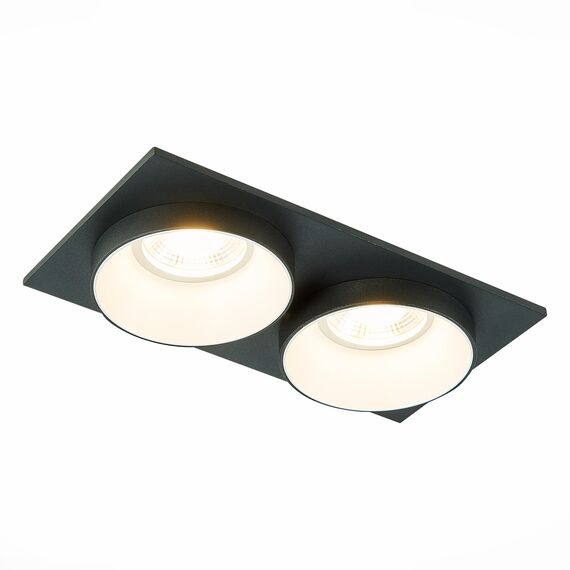 ST206.428.02 Св-к встр. Черный GU10 2*50W  IP20 L175xW92xH38 220V Без ламп Встраиваемые светильники, изображение 9