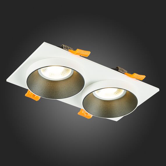 ST206.528.02 Св-к встр. Белый GU10 2*50W  IP20 L175xW92xH38 220V Без ламп Встраиваемые светильники, изображение 2