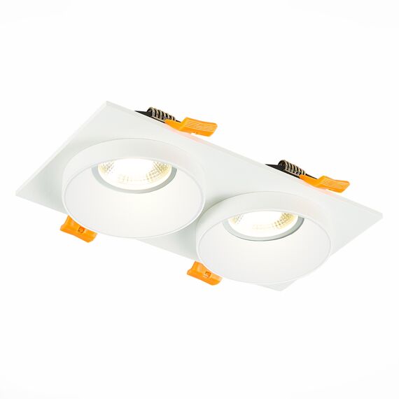 ST206.528.02 Св-к встр. Белый GU10 2*50W  IP20 L175xW92xH38 220V Без ламп Встраиваемые светильники, изображение 3