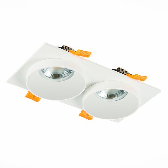 ST206.528.02 Св-к встр. Белый GU10 2*50W  IP20 L175xW92xH38 220V Без ламп Встраиваемые светильники, изображение 6