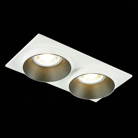 ST206.528.02 Св-к встр. Белый GU10 2*50W  IP20 L175xW92xH38 220V Без ламп Встраиваемые светильники, изображение 7