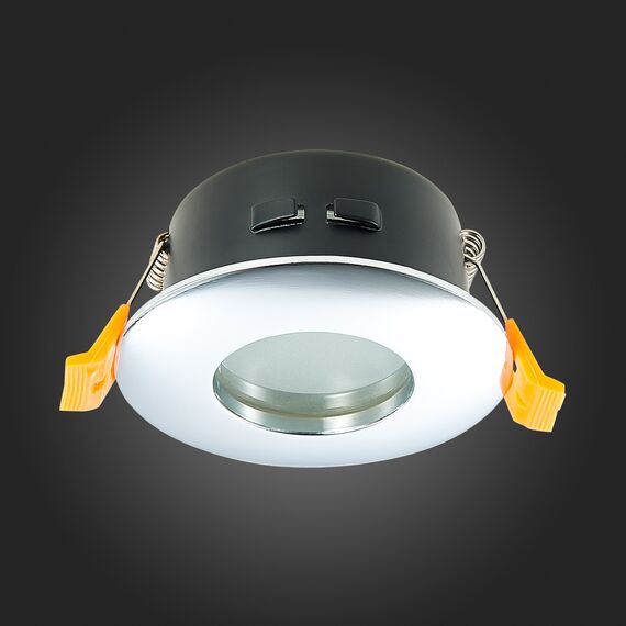 ST213.108.01 Св-к встр. Хром GU10 1*50W  IP44 D84xH50 220V Без ламп Встраиваемые светильники, изображение 5