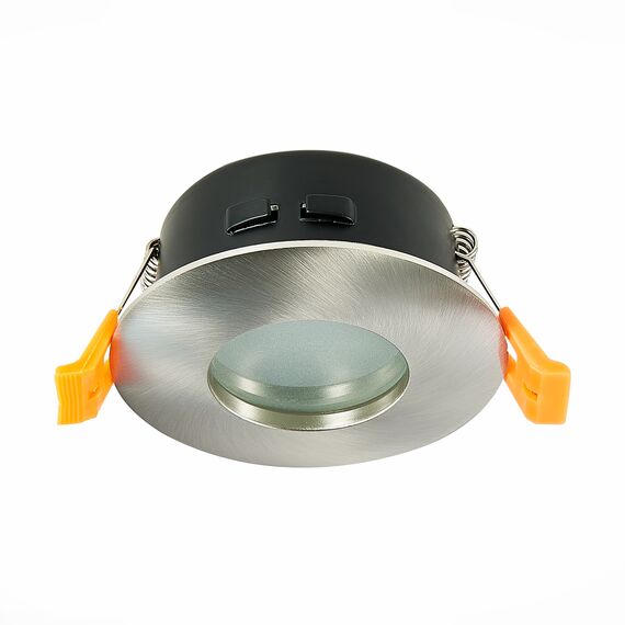 ST213.118.01 Св-к встр. Никель GU10 1*50W  IP44 D84xH50 220V Без ламп Встраиваемые светильники, изображение 6