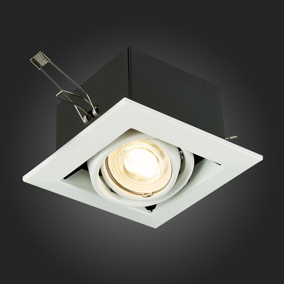 ST250.558.01 Св-к встр. Черный, Белый GU10 1*50W  IP20 L126xW126xH70 220V Без ламп Встраиваемые светильники, изображение 2