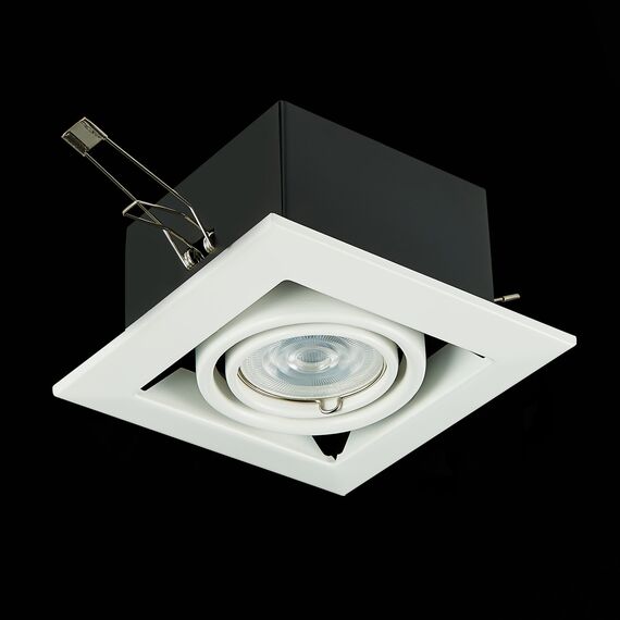 ST250.558.01 Св-к встр. Черный, Белый GU10 1*50W  IP20 L126xW126xH70 220V Без ламп Встраиваемые светильники, изображение 4