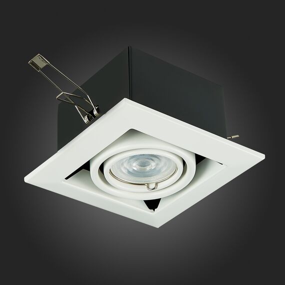 ST250.558.01 Св-к встр. Черный, Белый GU10 1*50W  IP20 L126xW126xH70 220V Без ламп Встраиваемые светильники, изображение 5