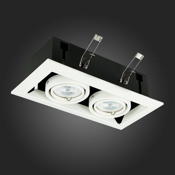 ST250.558.02 Св-к встр. Черный, Белый GU10 2*50W  IP20 L245xW126xH70 220V Без ламп Встраиваемые светильники, изображение 5