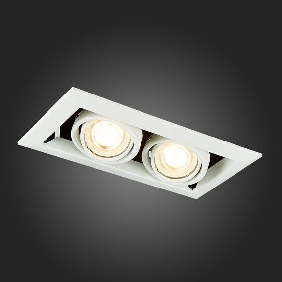 ST250.558.02 Св-к встр. Черный, Белый GU10 2*50W  IP20 L245xW126xH70 220V Без ламп Встраиваемые светильники, изображение 8