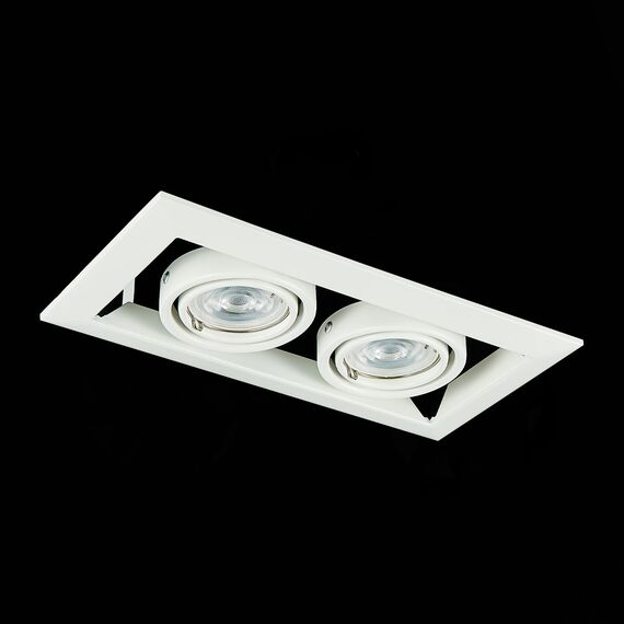 ST250.558.02 Св-к встр. Черный, Белый GU10 2*50W  IP20 L245xW126xH70 220V Без ламп Встраиваемые светильники, изображение 10