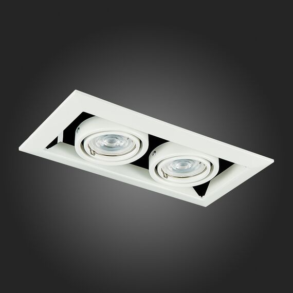 ST250.558.02 Св-к встр. Черный, Белый GU10 2*50W  IP20 L245xW126xH70 220V Без ламп Встраиваемые светильники, изображение 11