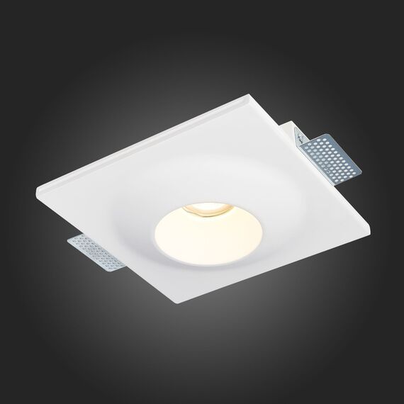 ST253.508.01 Св-к встр. из гипса Белый GU10 1*50W  IP20 L220xW220xH58 180-240V Без ламп Встраиваемые светильники, изображение 2